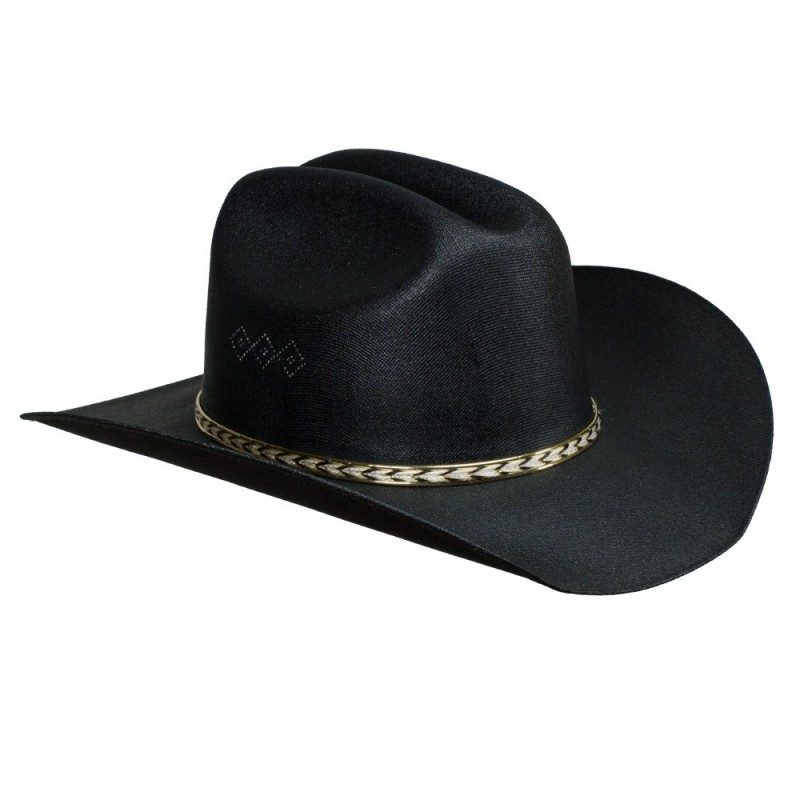carencia Ahorro Retener Comprar Sombrero de Fiesta Cowboy Negro de Lona ¡Oferta!